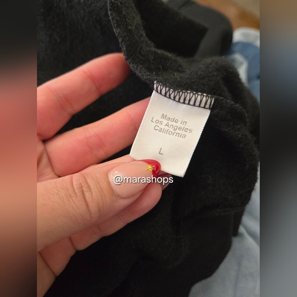 Clare V. Oversized Ciao Sweatshirt Black - Picture 7 of 7